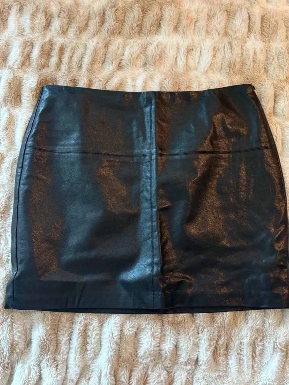 GREY LAB Black Leather Mini Skirt - Picture 4 of 5